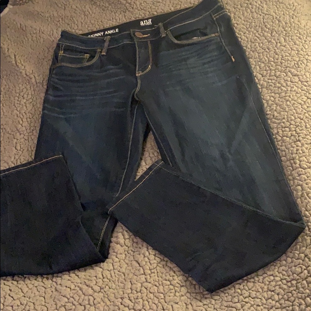 a.n.a skinny ankle dark blue jeans 29/8